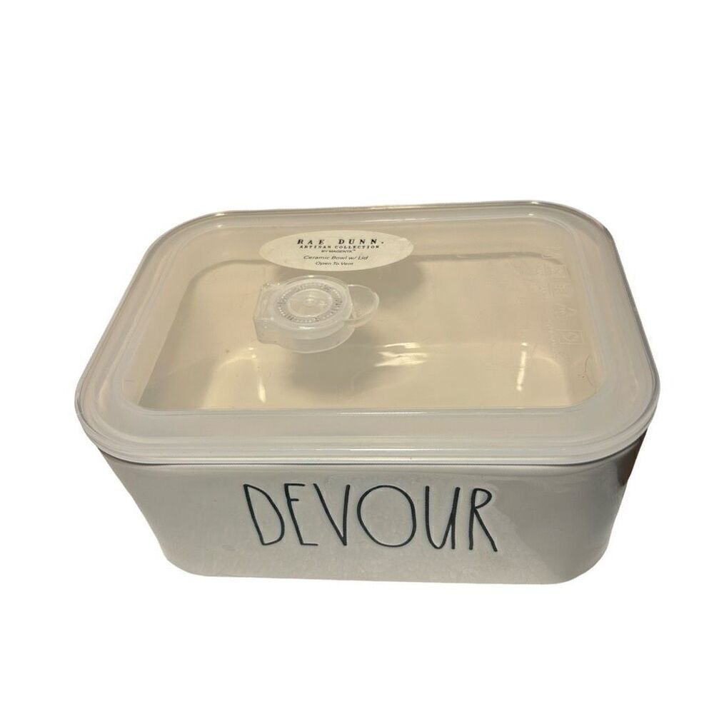 Rae Dunn ‘Devour’ Container NWT - Picture 3 of 6